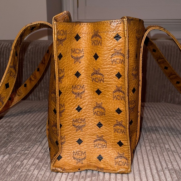 MCM Cognac Visetos Tote Bag - Picture 5 of 16